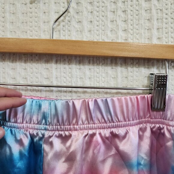 Taylor Swift Tie Dye Cotton Candy Lover Era Satin Pajama Shorts Plus Size 3X - Picture 9 of 13